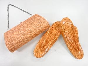 アンティーク　絞り和装バッグ・草履セット（草履23センチ）